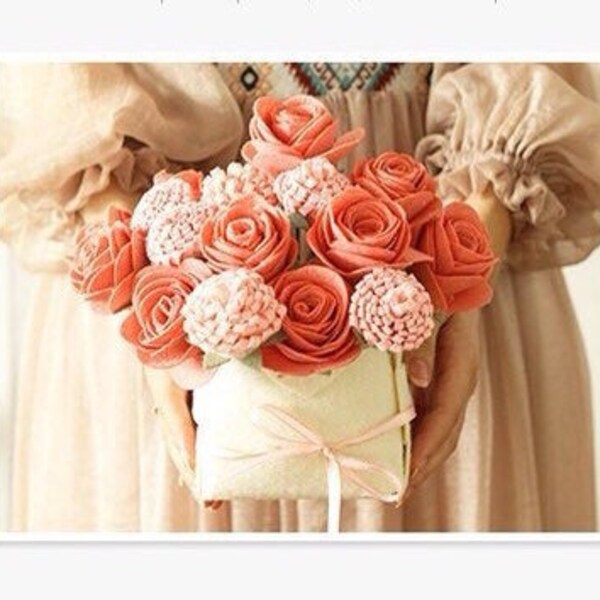 Felt Flower Bouquet Etsy