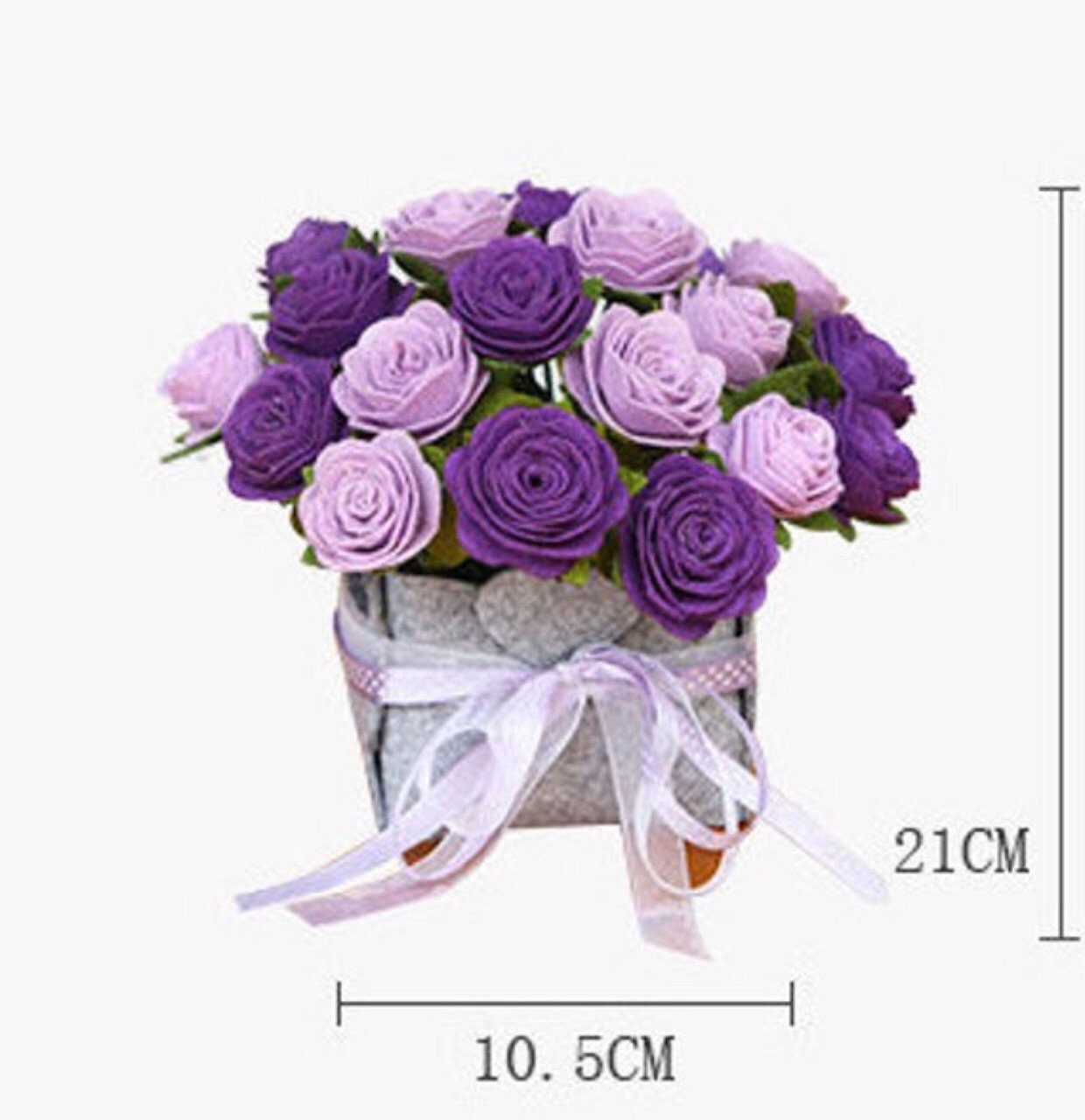 Felt Flower Bouquet DIY Kit Assorted Purple Roses Etsy