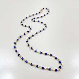 Lapis Small Gemstone Beads Necklace