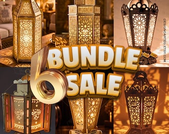 SVG bundle linternas ramadan islamicas corte laser