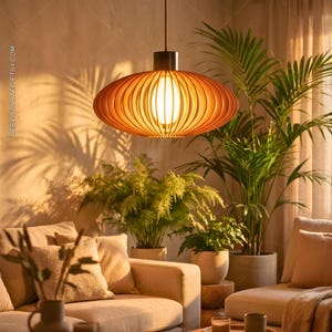 Lámpara de Madera Calada Láser Inspirada en Naturaleza - Archivo Digital SVG DXF