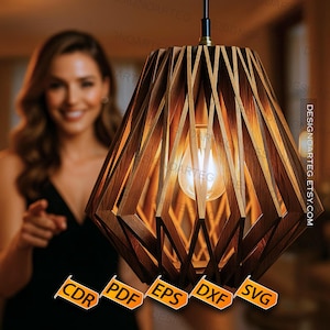 20 Wooden Lamp Design, Digital File for Laser Cut and CNC Router ...