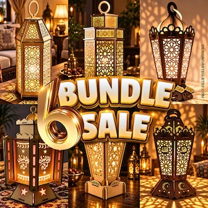 SVG bundle linternas ramadan islamicas corte laser