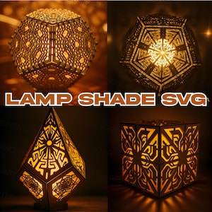 Lámpara Hexagonal SVG DXF: Luz Nocturna Geométrica, Archivos Corte Láser (Descarga Digital)