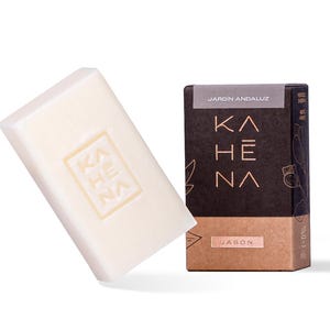 JARDIN ANDALOU, Naturseife 100g – Handgemacht mit Sheabutter – Sehr feuchtigkeitsspendend, sanft, farbstofffrei – Alle Hauttypen – Handgemachte Kosmetik