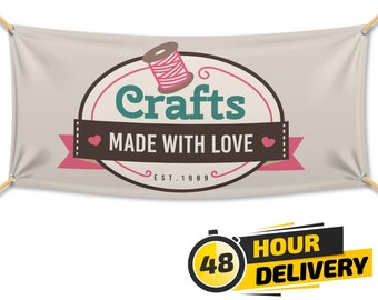 CRAFT SHOW BANNER with your logo - Custom Craft Fair Banners - Weather Proof Printed Outdoor Indoor Banner
