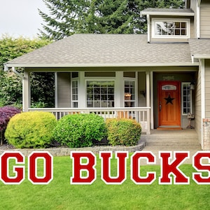 GO BUCKS Yard Letters - Ohio State Buckeyes - Football Yard Card - Game Day Yard Decoration