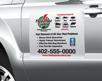 Custom Car Magnets , Personalize Your Message-Full Color Print - Great for Commercial or Marketing Vehicles