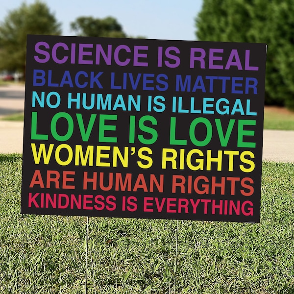 Equality Yard Sign – Weatherproof Social Justice Statement with Stake