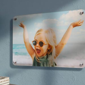 Acrylic Glass Art Custom Print, Acrylic Photo Print, Acrylic Sign, Acrylic Logo, Glass Photo, Custom Acrylic Print with Standoff Hardware