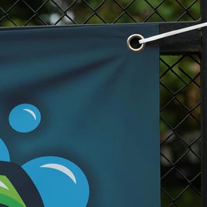 CUSTOM VINYL BANNERS - Event Banner - Business Banner - Free Overnight Shipping - Waterproof Hemmed With Metal Grommets Print Banner image 4