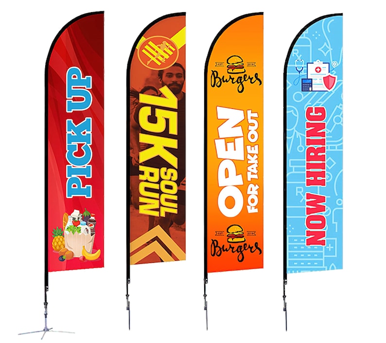 14ft Tall Feather Flags Custom Flags Feather Banner Banner Etsy