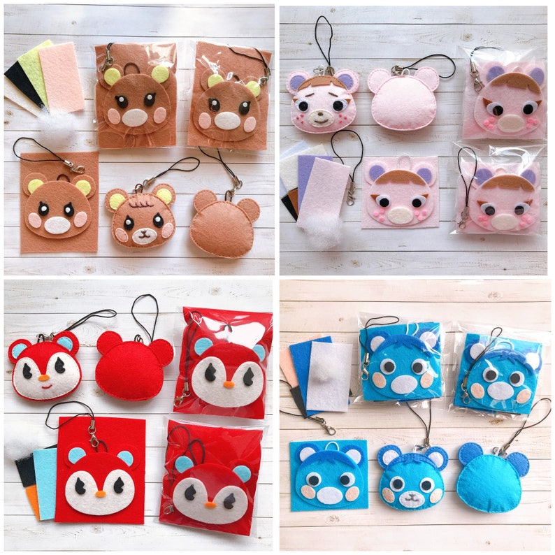 DIY Felt ACNH Animal Crossing Keychains Craft Kit Felt Kit | Etsy