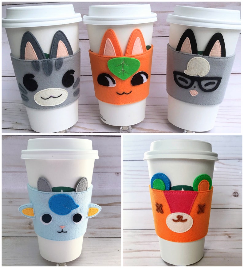 ACNH Animal Crossing Coffee/tea Felt Cup Sleeves Raymond Etsy