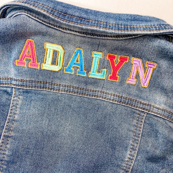 Girls Embroidered Kids Jean Jacket