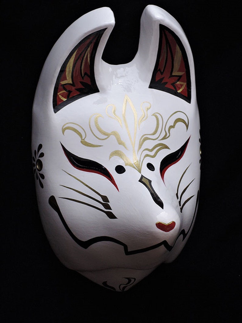 Full Face Fox Mask KYUUBI Nine Tailed Fox Kitsune Kitsune Hand - Etsy
