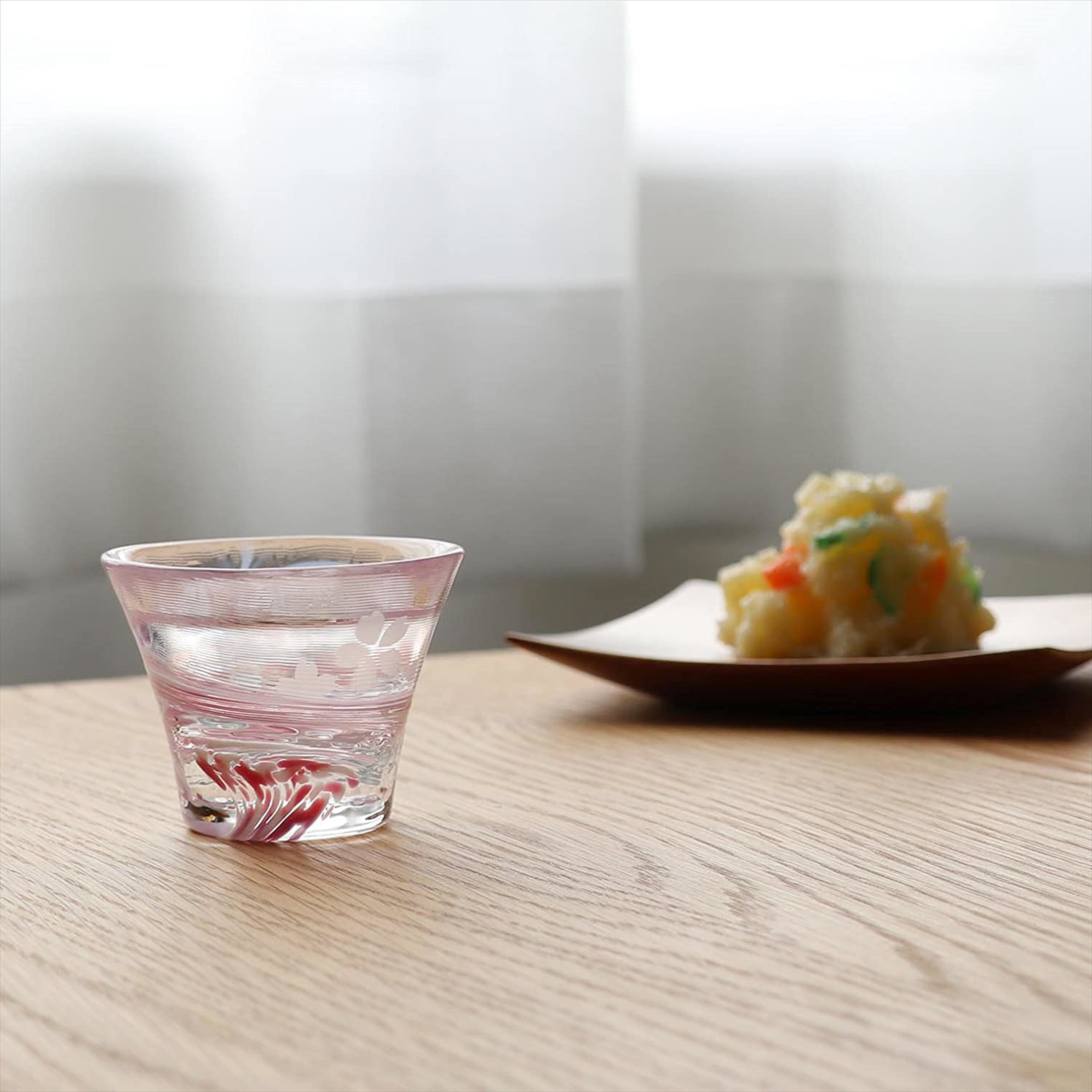 Tsugaru Vidro Handcrafted Mini Glass Set Elegant Japanese Sake Cups Perfect For Any Occasion Made In Japan Four Seasons 4 Pcs Sake Glass 1 7 2 9 Fl Oz