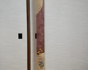 100% Linen Long and Narrow Japanese art Modern tapestry Japan Kawaii 10×175cm Wall hanging,Japanese hanging,Autumn seven herbs