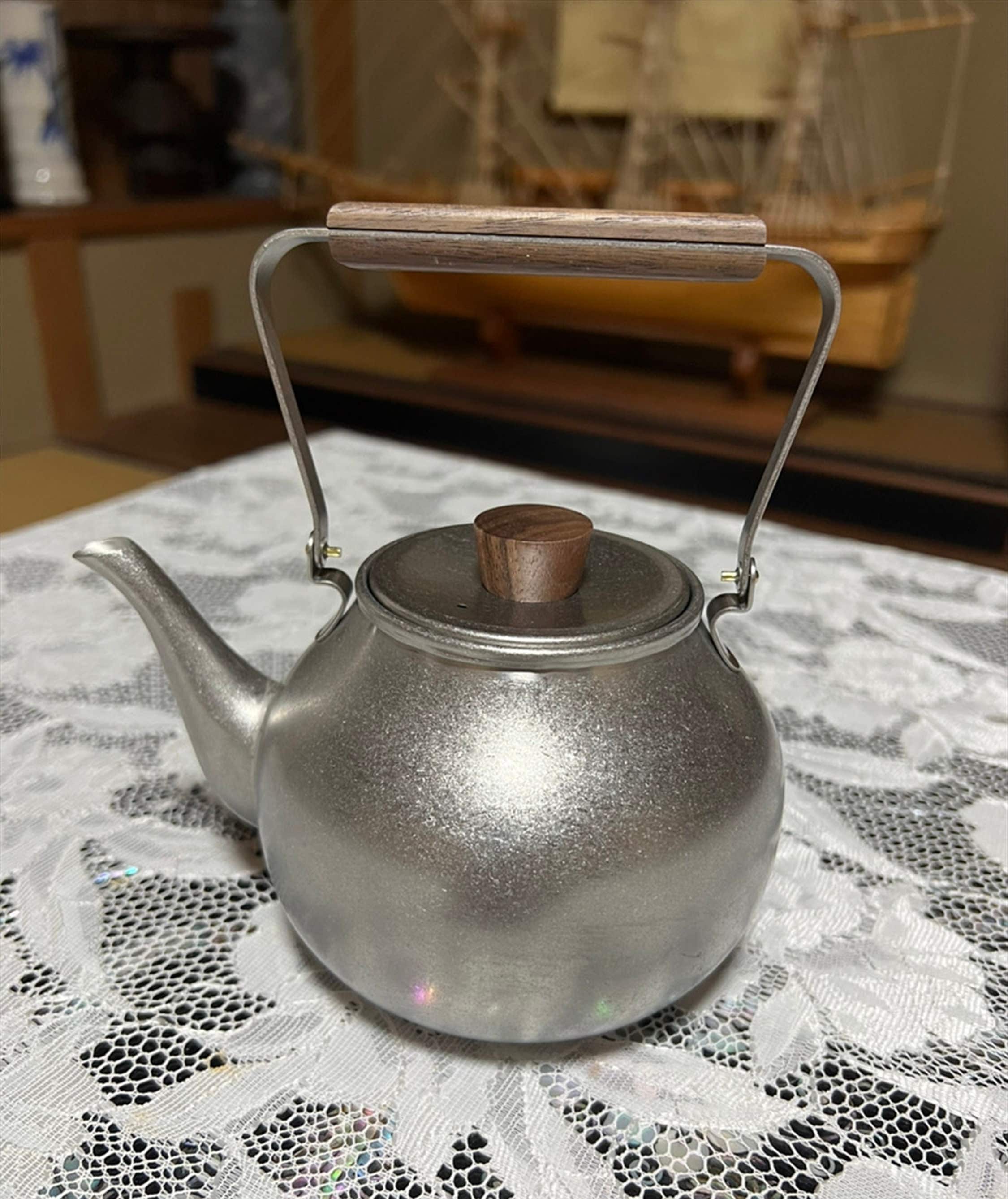Japanese Stainless Steel Teapot Handmade Kyusu Made in Japan 0.7L