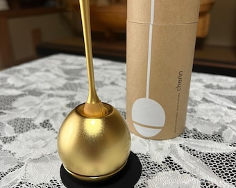 Modern & Stylish Japanese Singing Bowl, Sotto Cherin Orin Gold Beautiful Sound,Japanese Buddhist Altar Fitting Orin Bell Singing Bowl