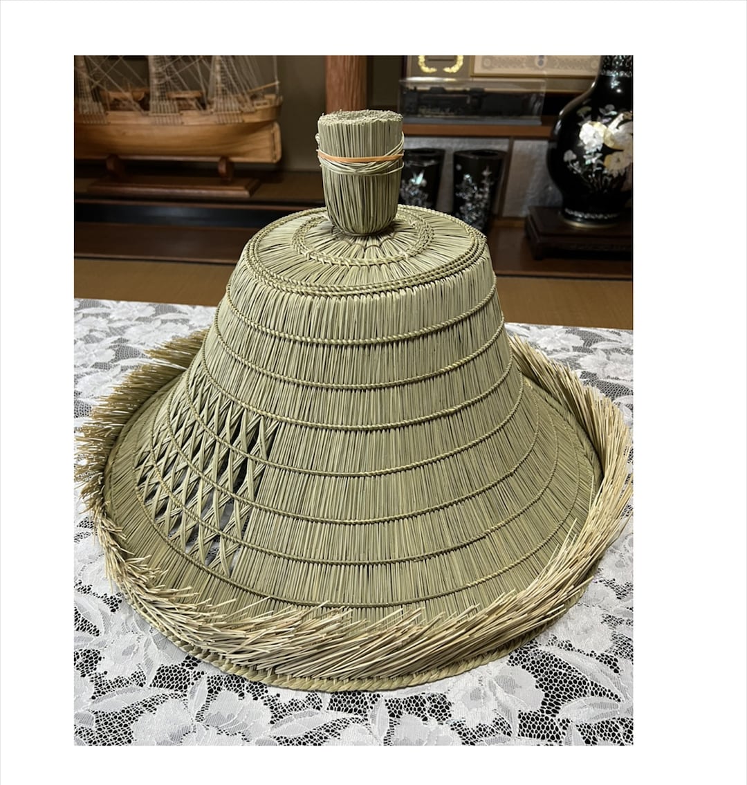 Japanese Samurai Hat Roningasa Edo Style Hand Made Japan Etsy