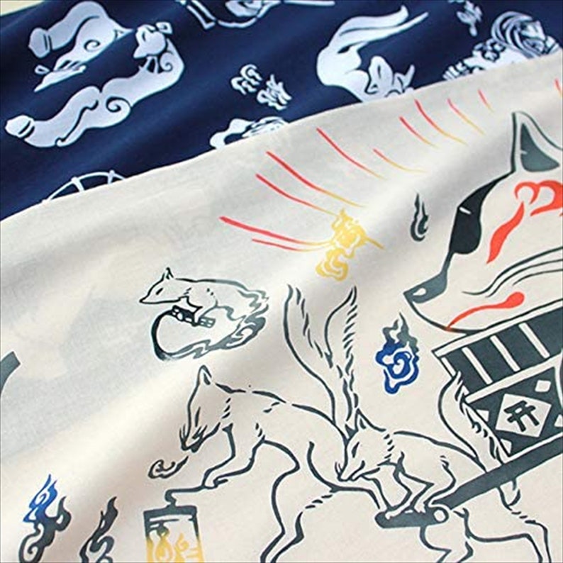 Tenugui Japanese Shrine Torii Inari Kitune Fox Shinto,Japan Kawaii 89\u00d737cm tapestry,Wall hanging,cotton100/%,03