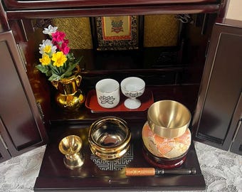 Japanese buddhist Butsudan Set Buddhist Temple compact Size Jodo 
