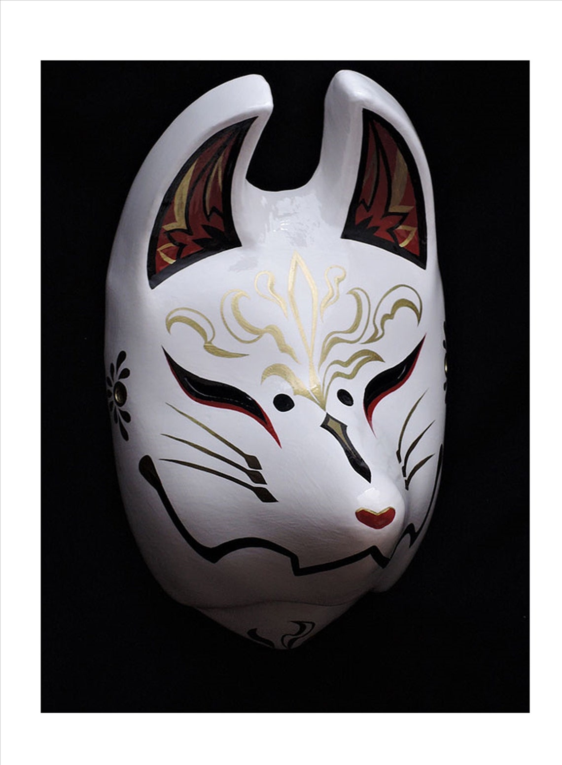 Full Face Fox Mask KYUUBI Nine Tailed Fox Kitsune Kitsune Hand - Etsy