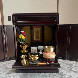Japanese buddhist Butsudan Set Buddhist Temple compact Size Jodo