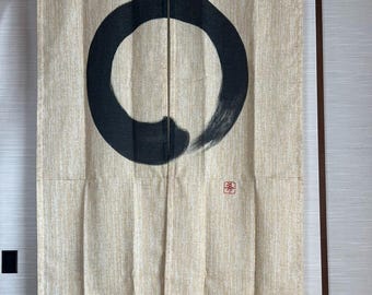 Japanese art Modern tapestry Enso 85×150cm Noren door curtain Wall hanging,Japanese hanging Door Curtain