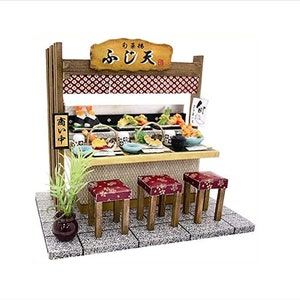 Dollhouse Kit Japanese food tempura shop,Japanese dollhouse miniatures, dollhouse, dollhouse furniture, doll house, miniature