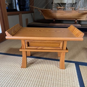 Japanese buddhist Altar Wood Stand Table Kyozukue Buddhist Temple,02