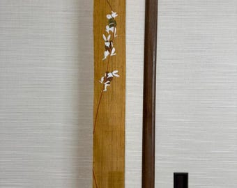 100% Linen Long and Narrow Japanese art Modern tapestry Japan Kawaii 10×175cm Wall hanging,Japanese hanging,rabbit treasure bag