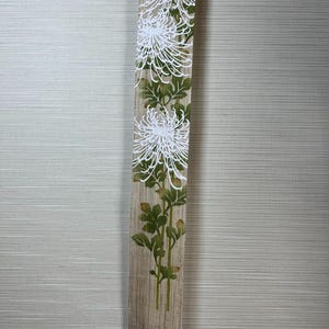 100％ Linen Long and Narrow Japanese art Modern tapestry Japan Kawaii 10×175cm Wall hanging,Japanese hanging,chrysanthemum