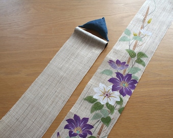 100 Linen Long and Narrow Japanese Art Modern Tapestry Japan | Etsy
