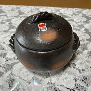 Japanese MisuzuTouki RiceCooker Pot BankoYaki Brown Clay Earthenware Donabe Earthen Pot 5 cup,earthen cookware