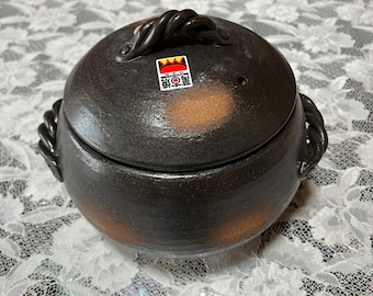 Japanese MisuzuTouki RiceCooker Pot BankoYaki Brown Clay Earthenware Donabe Earthen Pot 5 cup,earthen cookware