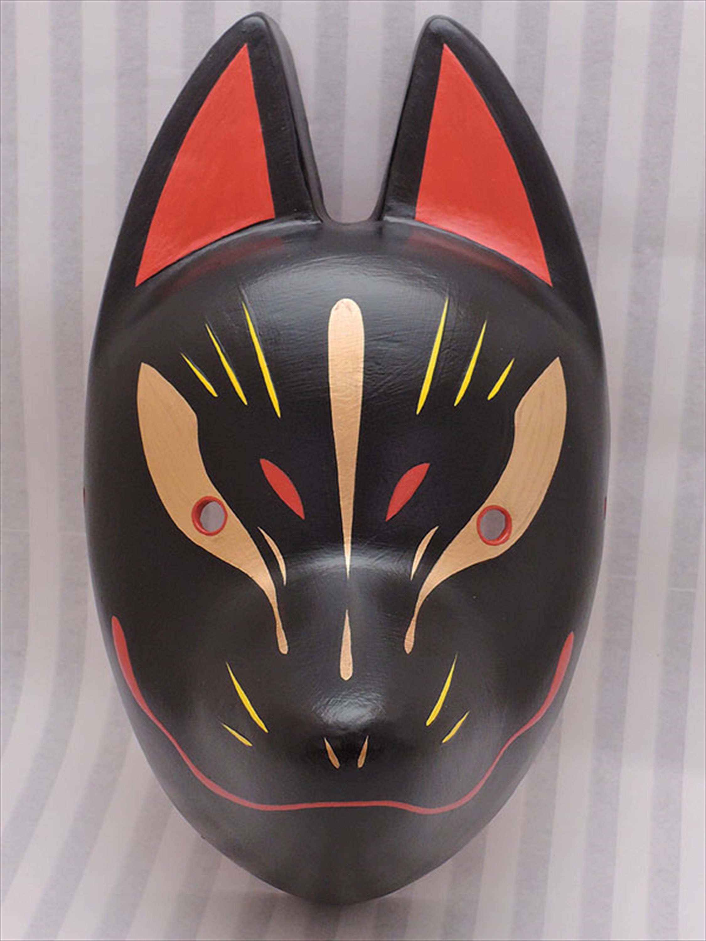 Cool Full Face Fox Mask Shinmoku Kitsune Hand Made Painted - Etsy