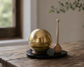 Japanese Maple Orin Bell, Buddhist Temple Meditation Bell, Beautiful Prayer Chime, Modern Altar Decor, Made in Japan