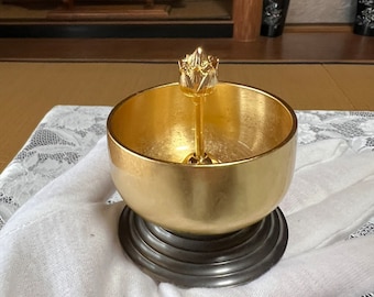 Japanese buddhist Orin Bell Buddhist Temple Gold