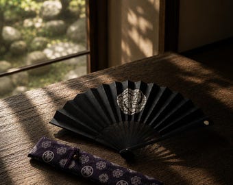 Japanese Samurai Tessen Iron War Fan, Kuroda Kanbei Yoshitaka Style, Handmade Historical Collectible, Sengoku Warrior Decor