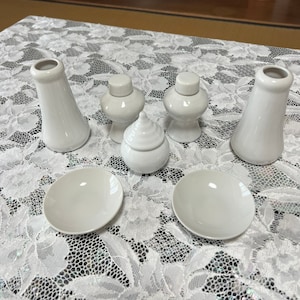 Japanese Shinto Shrine Kamidana Sacred items set bottle dish white Made in JAPAN,Altar,Torii, Omamori