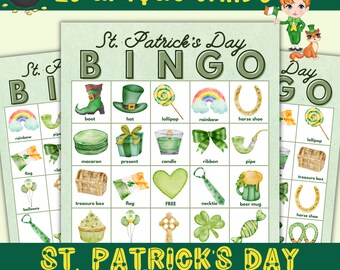 Printable St Patrick’s Day BINGO Cards with Calling Cards and 2 sets of space markers