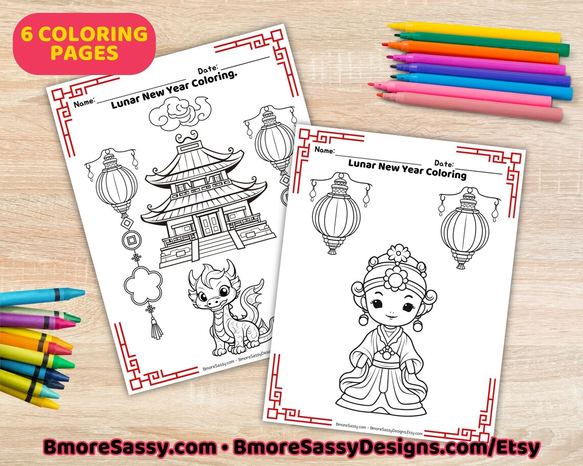 Chinese New Year Printable Bundle for Kids Year of the Dragon ...