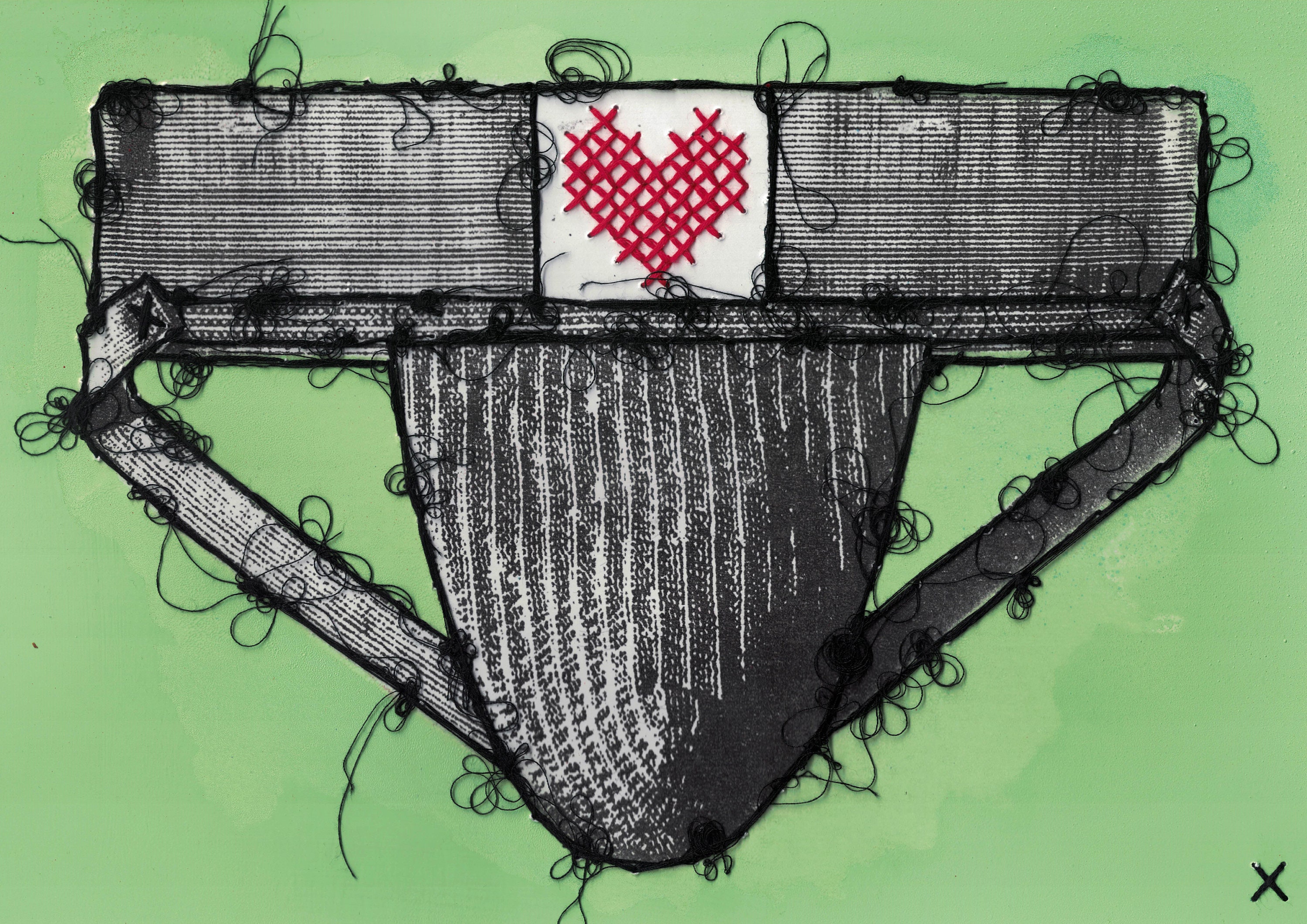 Suspensoir d'amour - Vert Roma 275 Oeuvre Originale Fullmano