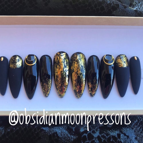 Dark Goddess Luxury Press on Nails - Etsy