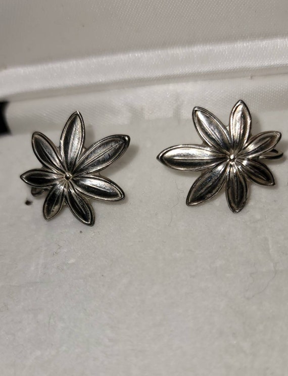 Sterling Silver  Vintage Earrings 3 Pairs - image 2