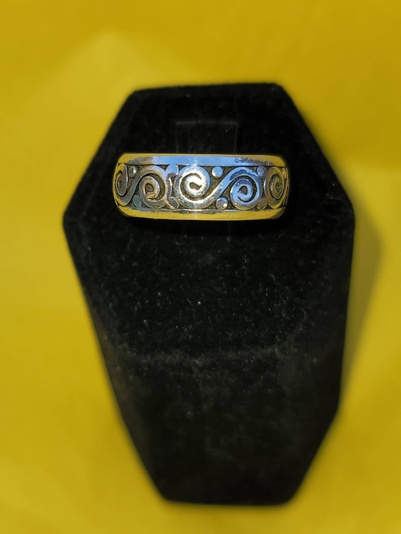 Sterling Silver Swirl Design Band Ring
