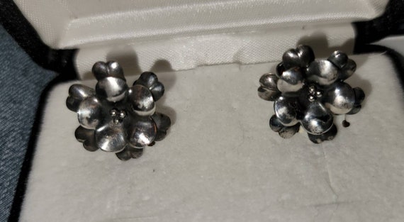 Sterling Silver  Vintage Earrings 3 Pairs - image 3