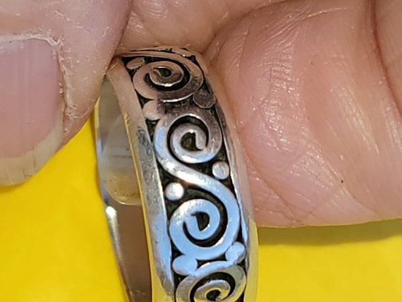 Sterling Silver Swirl Design Band Ring - image 6